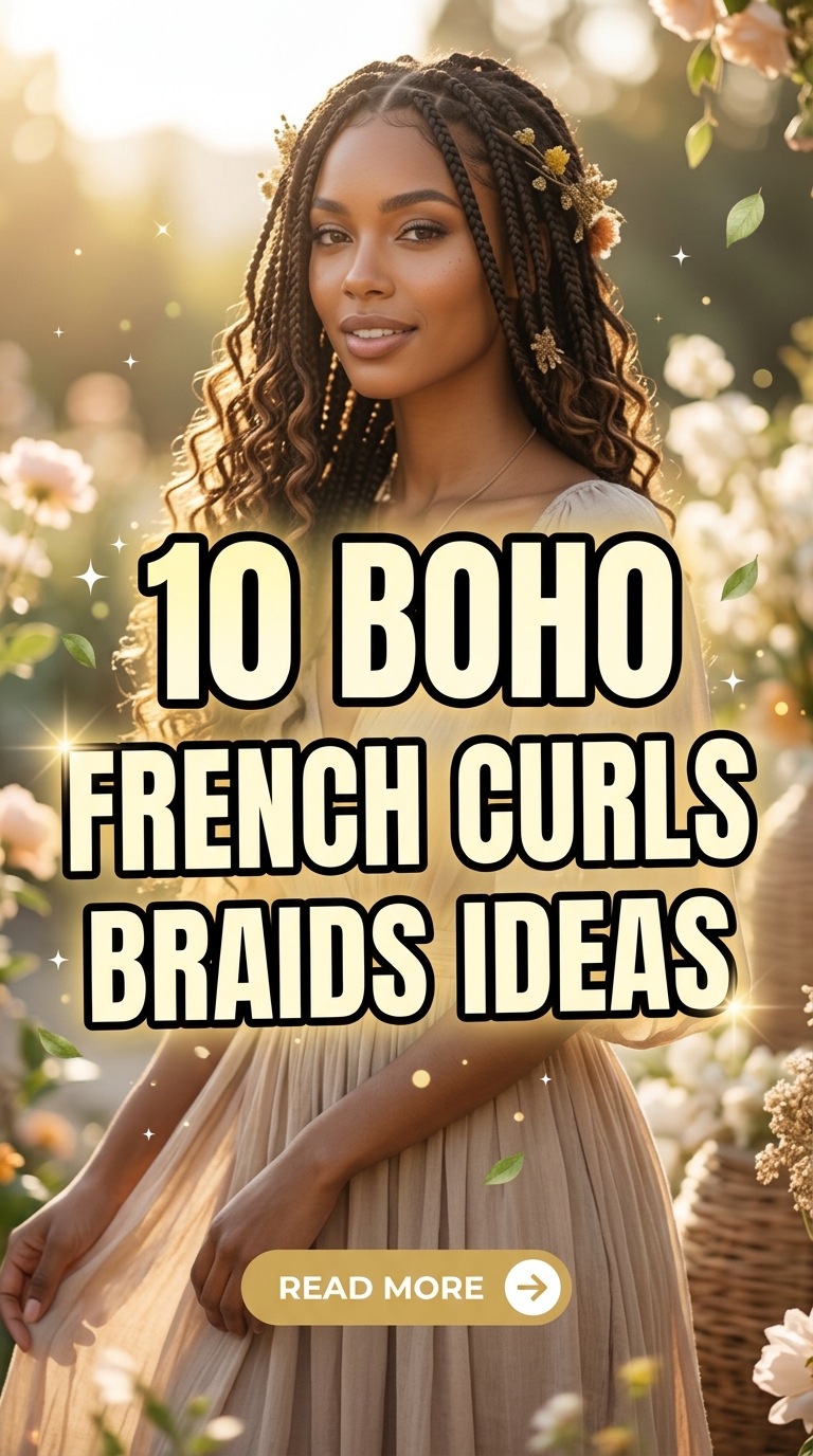 10 Boho French Curls Braids Ideas
