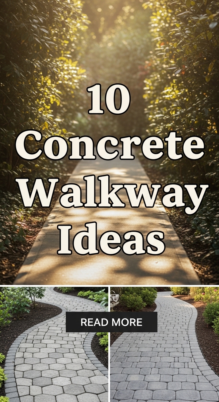10 Concrete Walkway Ideas