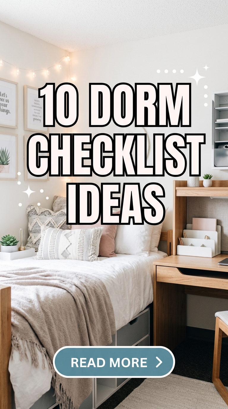 10 Dorm Checklist Ideas