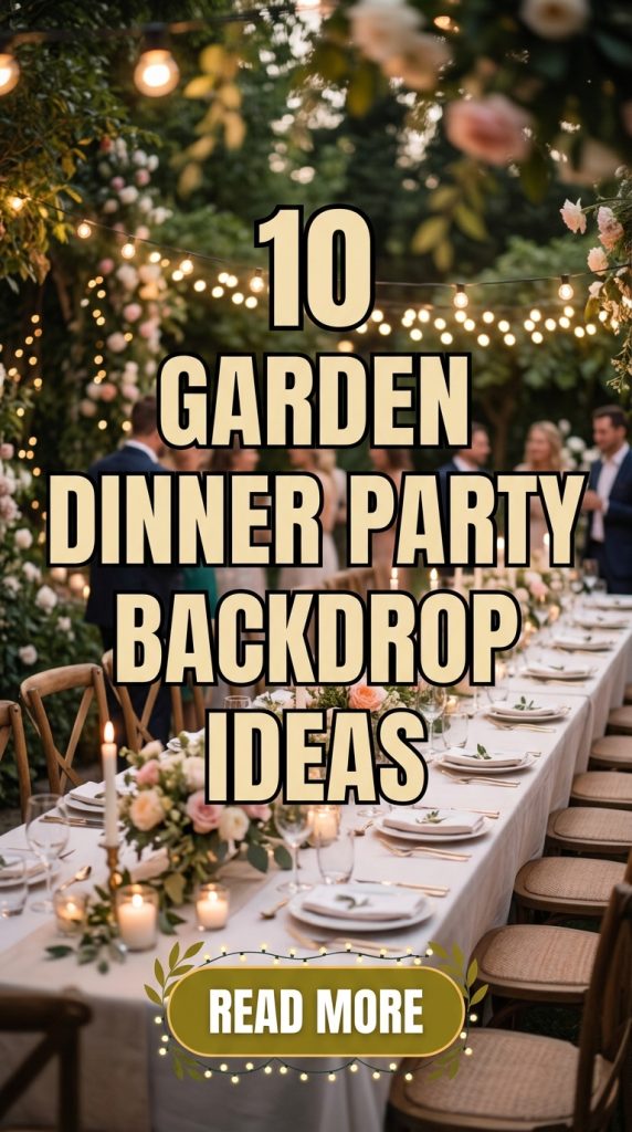 10 Garden Dinner Party Backdrop Ideas