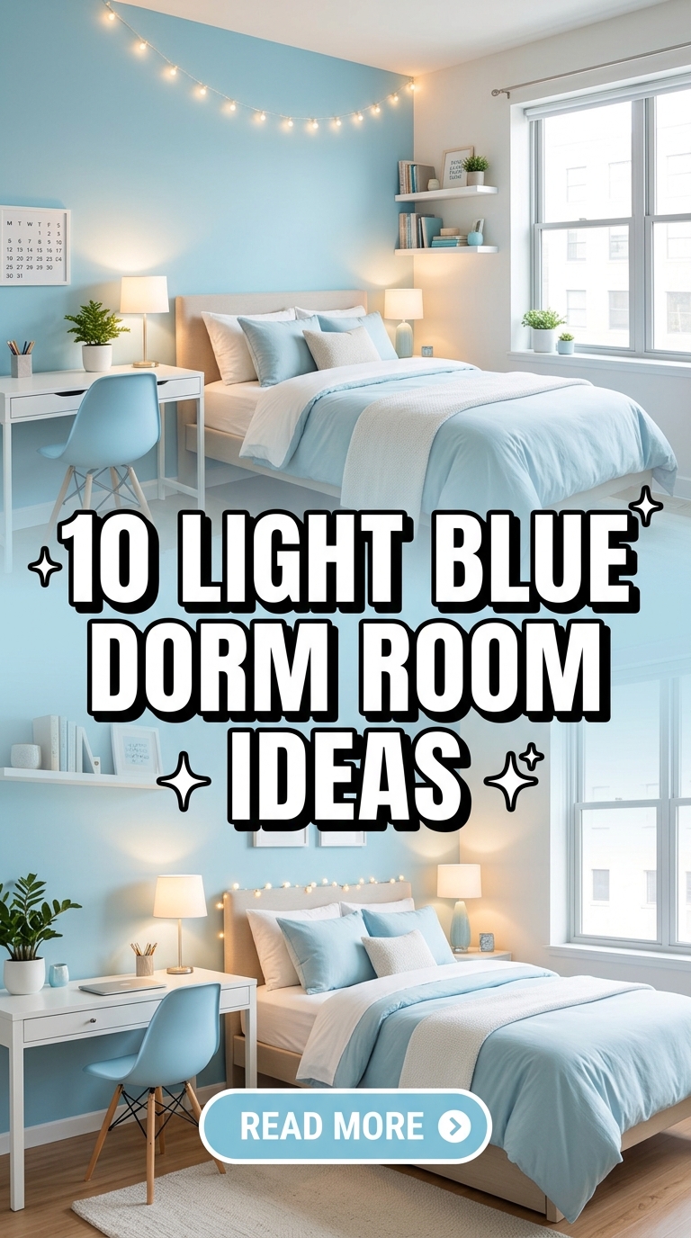 10 Light Blue Dorm Room Ideas