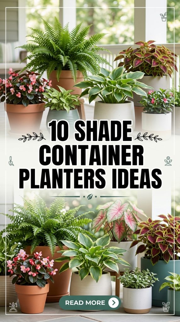 10 Shade Container Planters Ideas