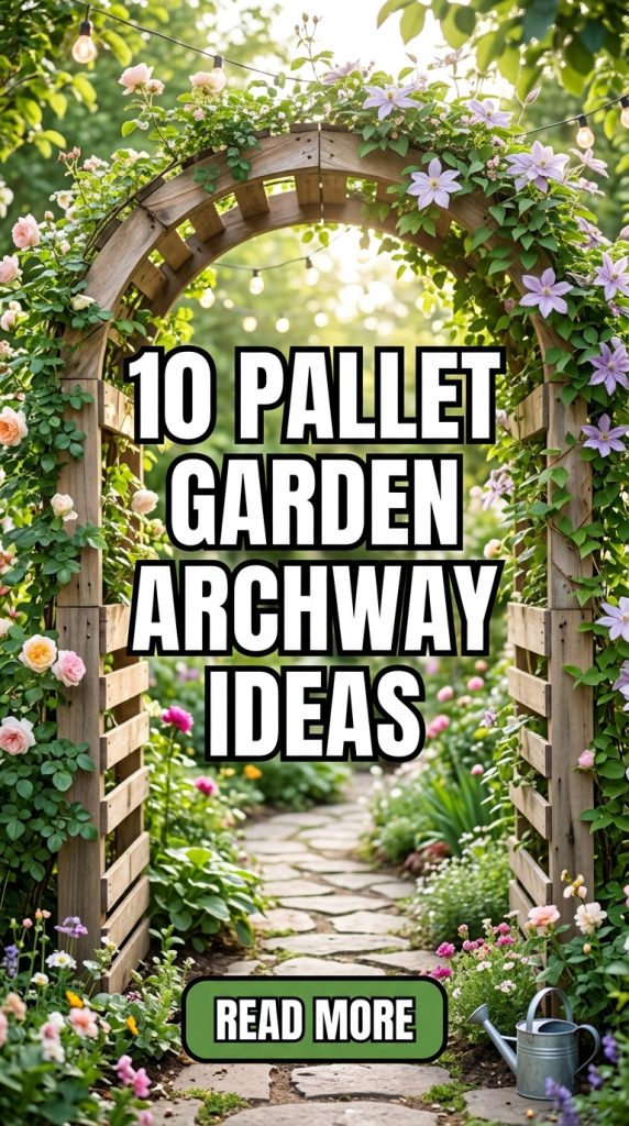10 Pallet Garden Archway Ideas