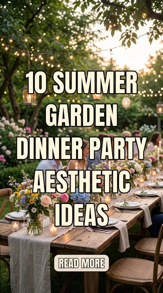 10 Summer Garden Dinner Party Aesthetic Ideas