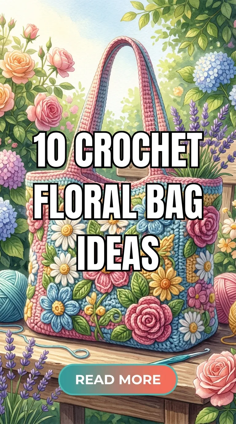 10 Crochet Floral Bag Ideas