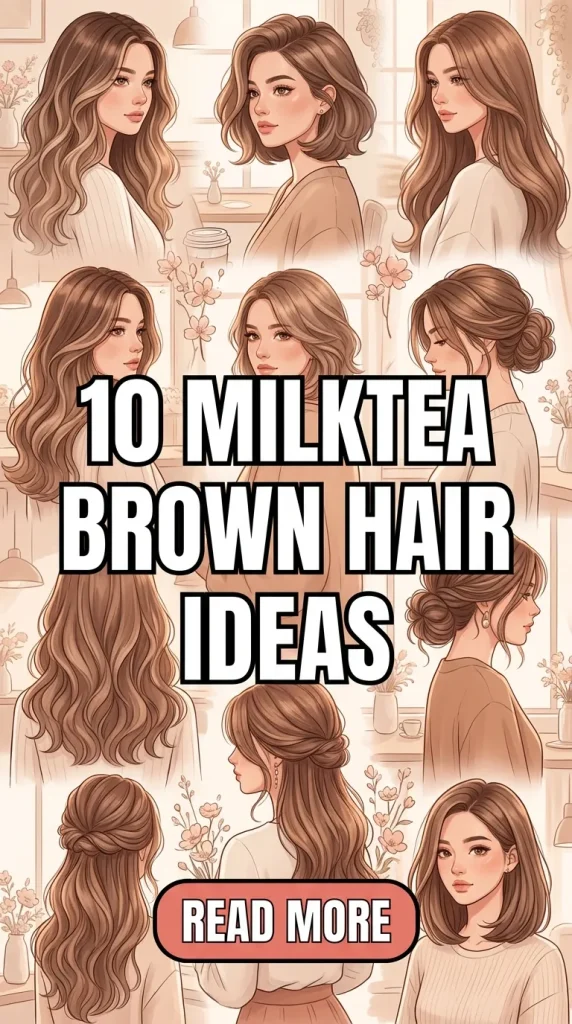 10 Milktea Brown Hair Ideas