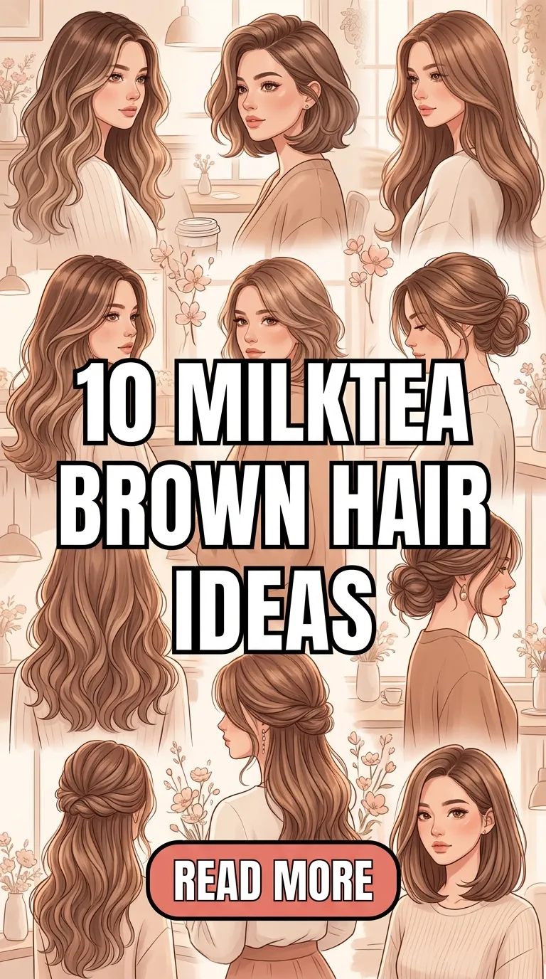 10 Milktea Brown Hair Ideas