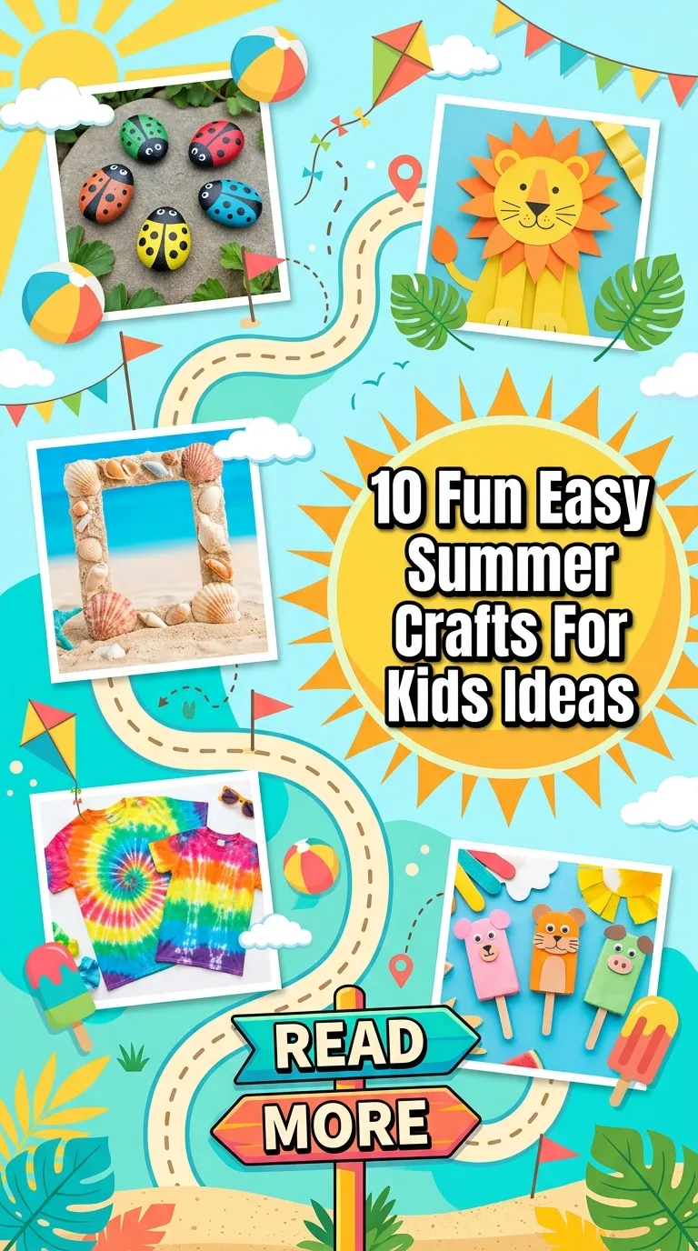 10 Fun Easy Summer Crafts For Kids Ideas
