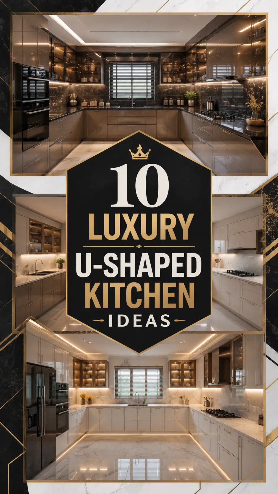 10 Luxury U-Shaped Kitchen Ideas