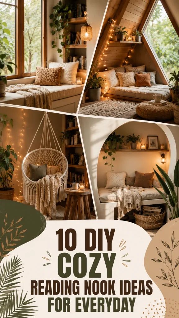 10 DIY Cozy Reading Nook Ideas for Everyday