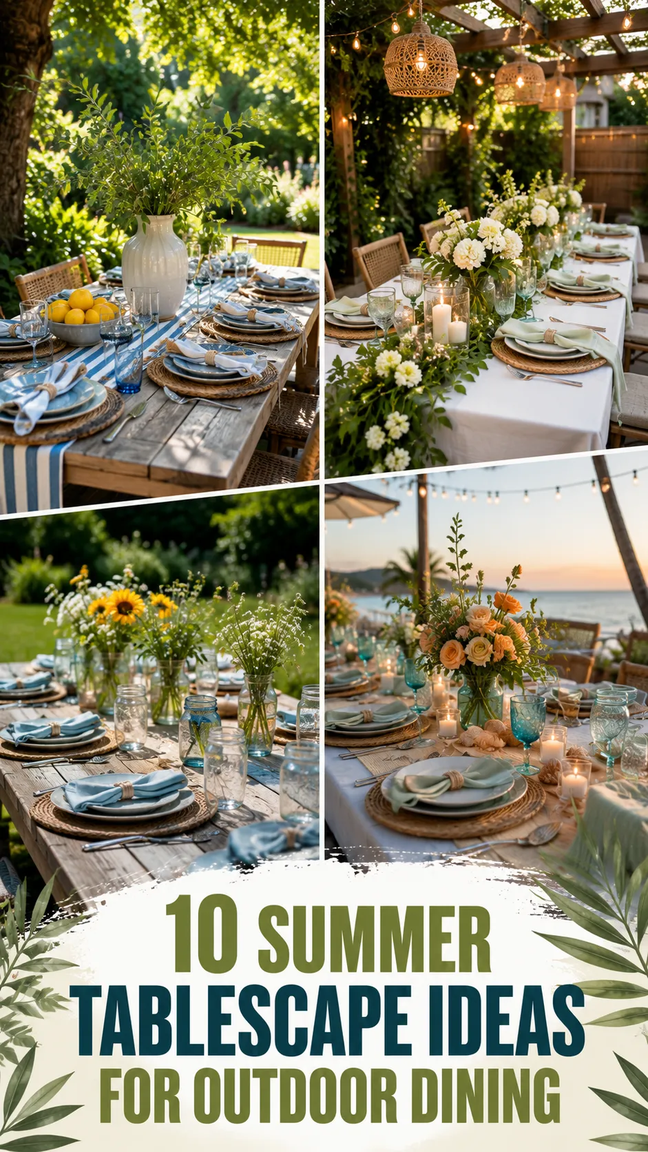 10 Summer Tablescape Ideas for Outdoor Dining